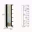 Armoire en lin à porte simple H 62 po, cinq tablettes extérieures, quatre tablettes intérieures