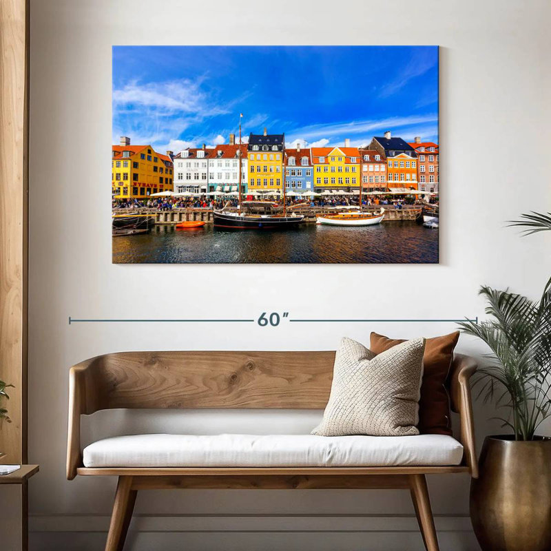 Ravi au port de Nyhavn, H 32 po x l 48 po