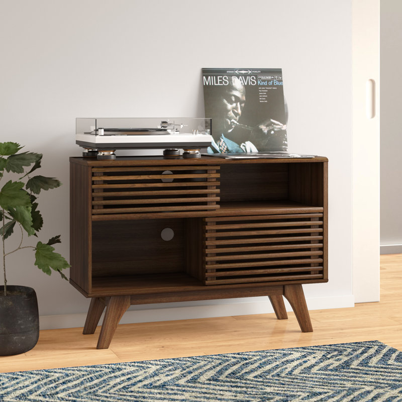 Render Two-Tier Display Stand, Walnut