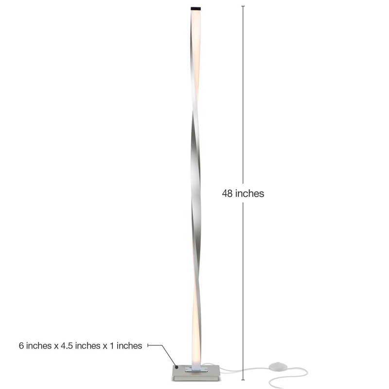 48'' LED Novelty Floor Lamp, Silver