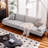 116'' Oversized Grey Corduroy Sofa With Armless And Removable Pillows, Modern Elegant Extra Long Upholstered Deep Seat Couch For Living Room And Office