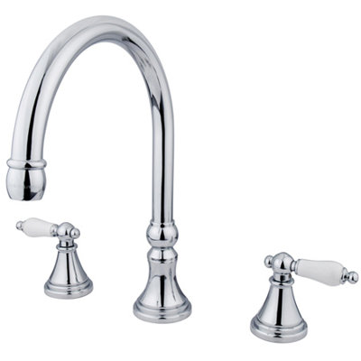 Madison Double Handle Deck Mounted Roman Tub Faucet