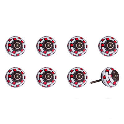 Multipack de boutons de champignon de 1,5 po de diamètre peint à la main