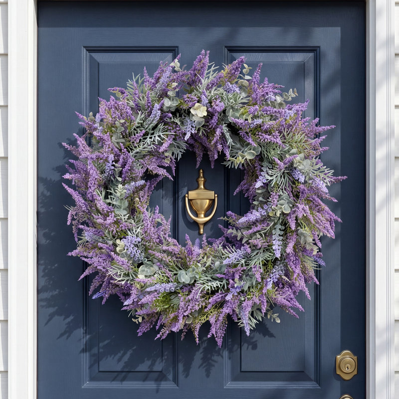 Artificial Lavender Wreath