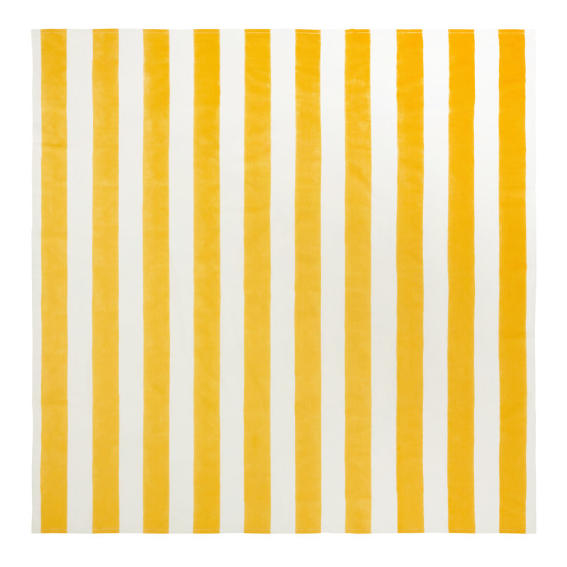 St. Tropez Handmade Striped Tablecloth, 59" Square, Yellow