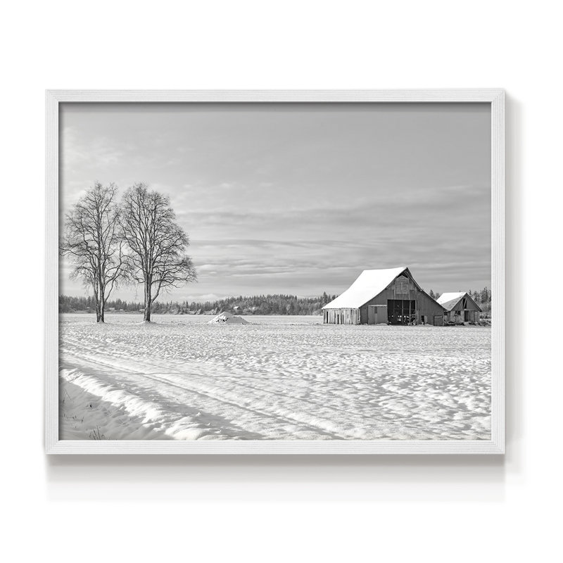 Solitude - reproduction encadrée - réversible, H 22 po x l 28 po, Blanc