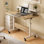 Bureau mobile pliable avec roulettes