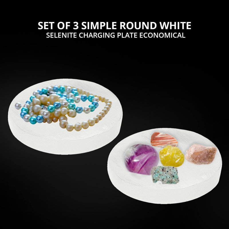 Dorcelus Selenite Crystal Charging Plates