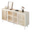 Buffet de rangement Mid-Century avec porte coulissante