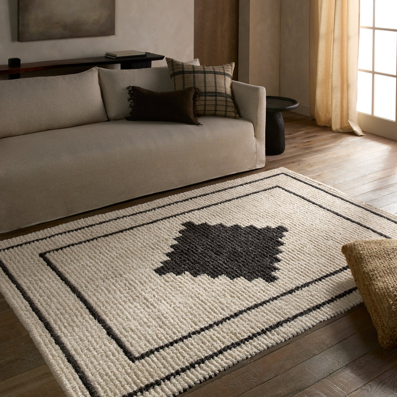 Tapis marocain tissé à la main Evelet, Rectangle 6 pi x 9 pi