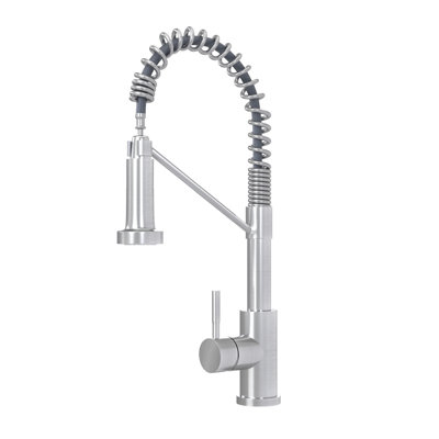 Kitchen Faucet - Sleek Modern Look In Brushed Nickel For Homes Built Long-Lasting Use