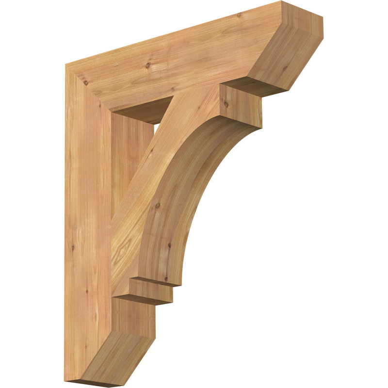 BKTIMP06 Support en bois rustique à lattes impériales, Cèdre rouge de l'Ouest (lisse), H 28 po x l 5,5 po x P 24 po