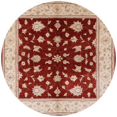 Tapis ivoire / rouge Roald