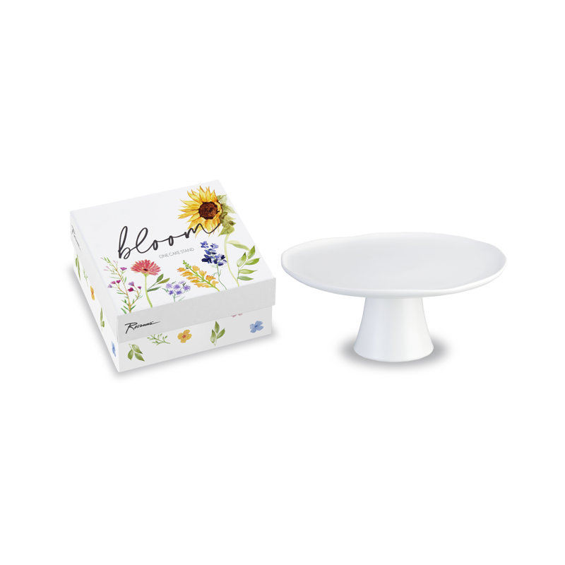 Présentoir à gâteaux à piédestal Bloom, Blanc