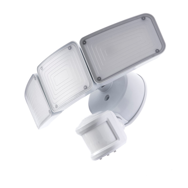 50 Watt 3 - Head LED Dusk to Dawn Outdoor Security Flood Light with Motion Sensor and Timer