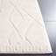 Tapis ivoire / beige en polyester tissé à la machine Bahiya-107529481