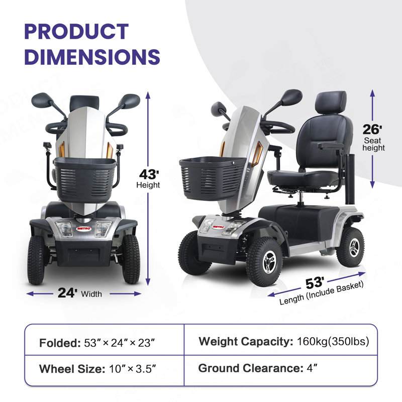Scooter de mobilité robuste S500-GREY