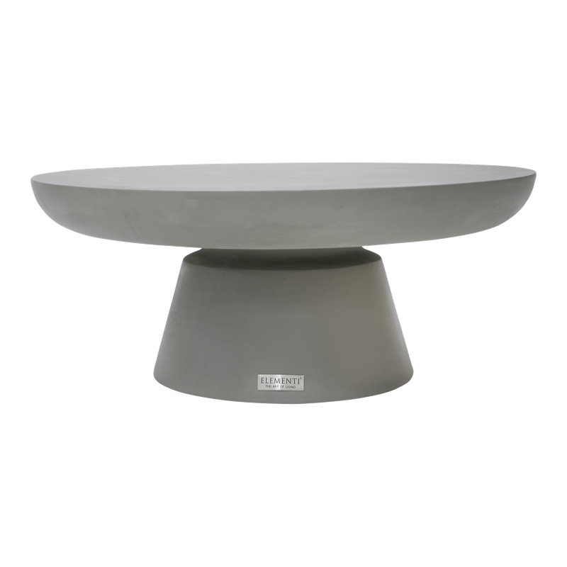 KYLIX Concrete Coffee Table 35.6cm H X 66cm L X 66cm W, Grey/Brown/Blue, 35.6cm H x 66cm W x 66cm D