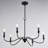 Baran 6 - Light Steel Dimmable Chandelier-1766043692