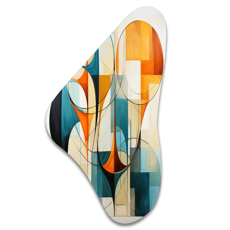 Maxwell - reproduction murale de forme abstraite Mid-Century en métal, sculpture murale asymétrique en métal