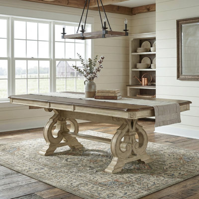 Mohall Extendable Solid Wood Base Dining Table