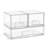 Sorbus Acrylic Storage Containers With Pull-out Drawers - 3 Pack, 4.4inch Tall, Clear Stackable Storage Bins Set For Bathroom Organization