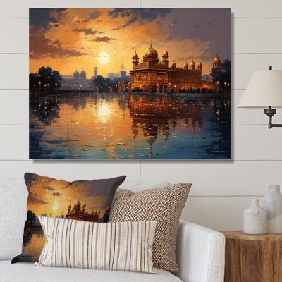 Golden Temple II On Canvas Print