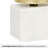Luxe White Marble Candle Holder with Gold Top For Pillar Candles