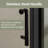 72 In. H Semi-Frameless Pivot Shower Door in Matte Black With Clear Glass-89254354