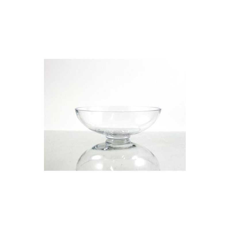 Vase de table en verre transparent Kiersten, H 3 po x l 8 po x P 8 po
