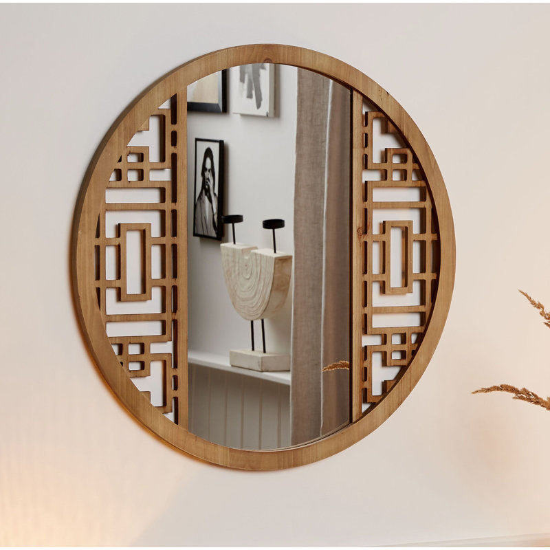 Encinoso Wood Flat Wall Mirror