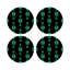Gem Emeralds Gold Vegan Leather Round Coasters-1313626643