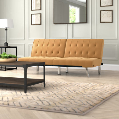 Nuneaton 71 " Faux Leather Convertible Sofa
