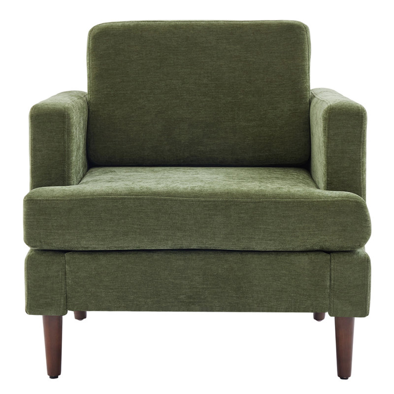Mid-Century Single Accent Chairs Armchair, Green