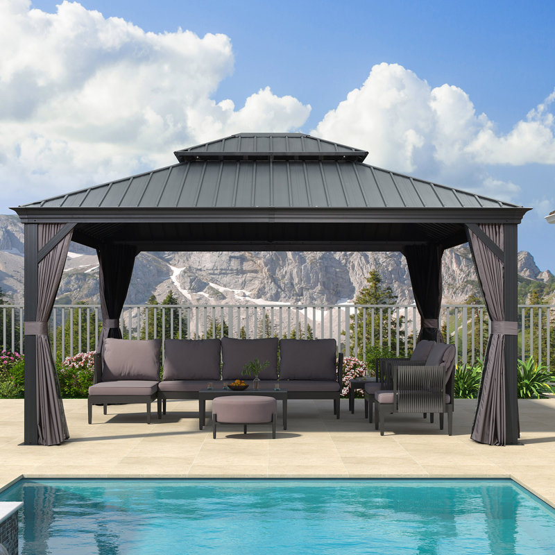 4.5m x 4m Aluminum Patio Gazebo