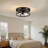 Industrial Matte black metal 2-light Flush Mount Ceiling Light-2pack