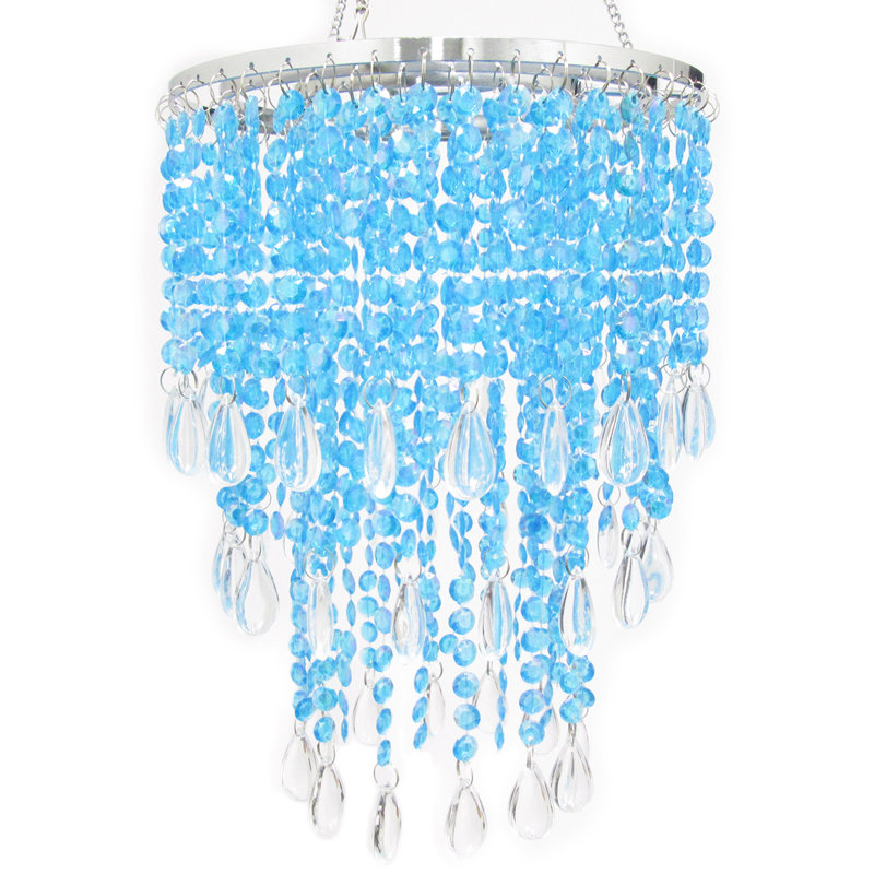 Lustre à niveaux unique Holladay, H 20 po x l 11 po x p 11 po, Turquoise