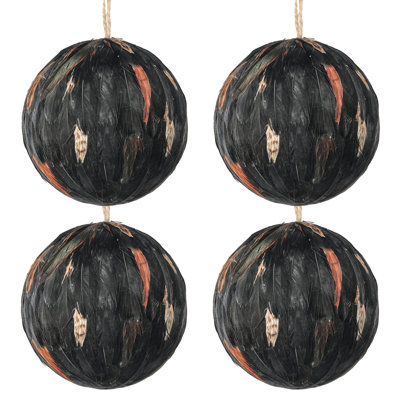 5" Highland Feather Ball Ornament 
