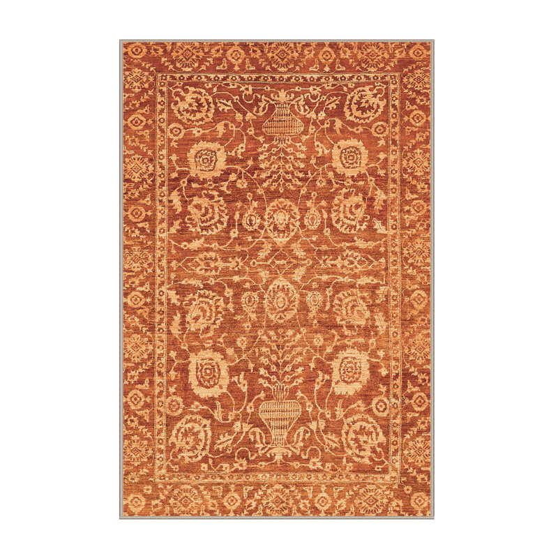 Tapis orange abstraits 451, Rectangle 2 pi x 3 pi