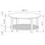 Table basse ronde en bois d'ingénierie à 1 tablette Altos Natural