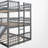 Full-Over-Full-Over-Full Triple Bunk Bed, Wood, Built-In Ladder & Slide, Contemporary, Kids & Teens Room-1075463577