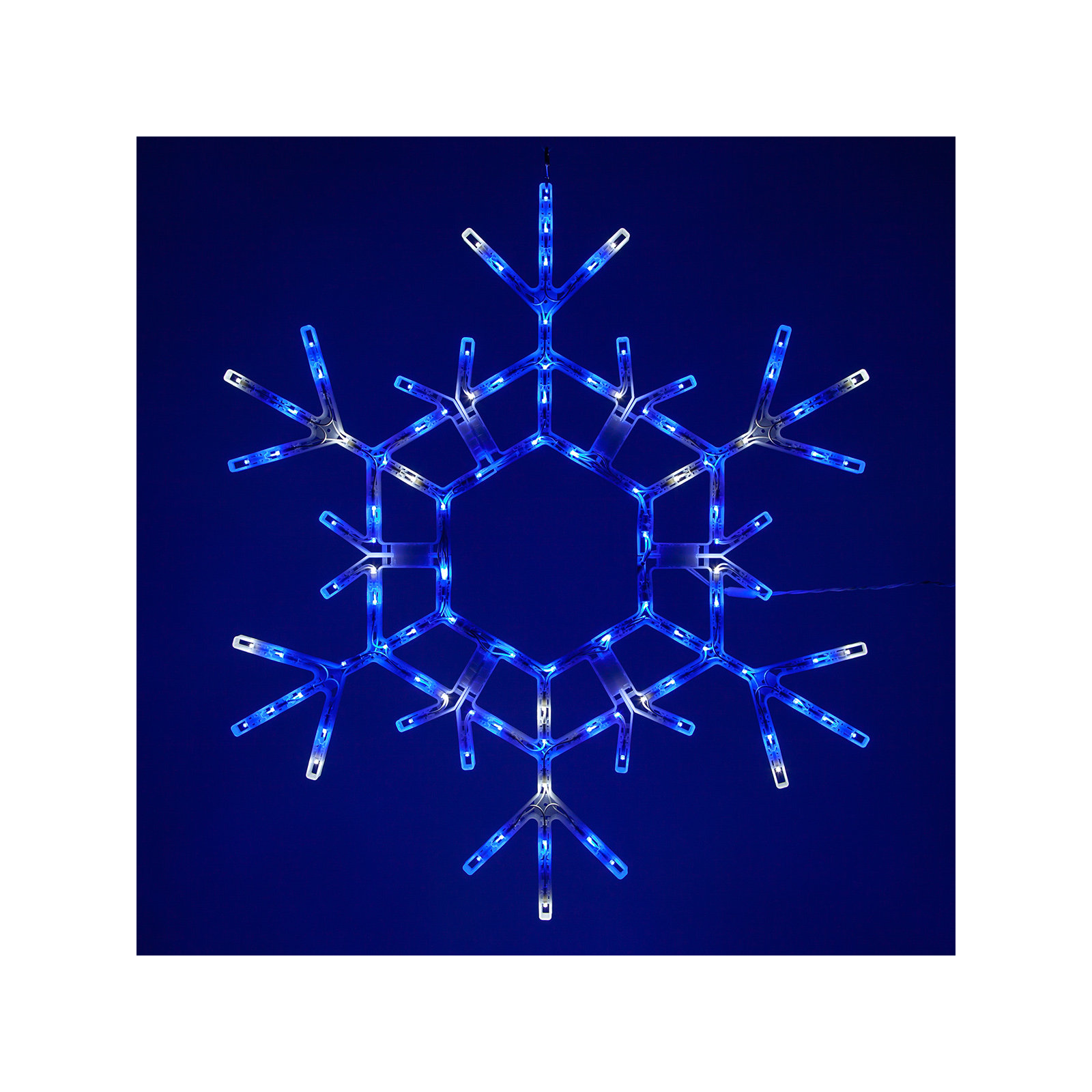 LED Folding Snowflake, 36" H, Blue/White