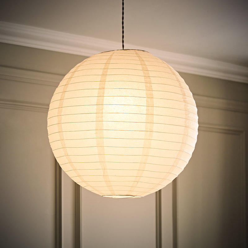 Paper Dome Pendant Shade ( Slip-On ) in White, 52cm H x 56cm W x 56cm D