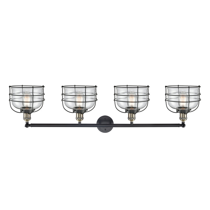 Éclairage pour salle de bain à 4 lumières Bell, Transparent