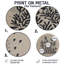 Essence côtière noire et brune - décoration murale ronde en métal corail-465820619