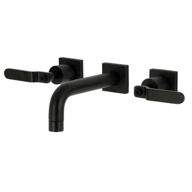 Robinet de salle de bain mural Whitaker, Noir mat