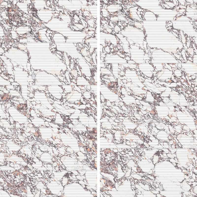 Touche Pleated Deco 23-1/2 In. X 47-1/8 In. Porcelain Floor And Wall Tile