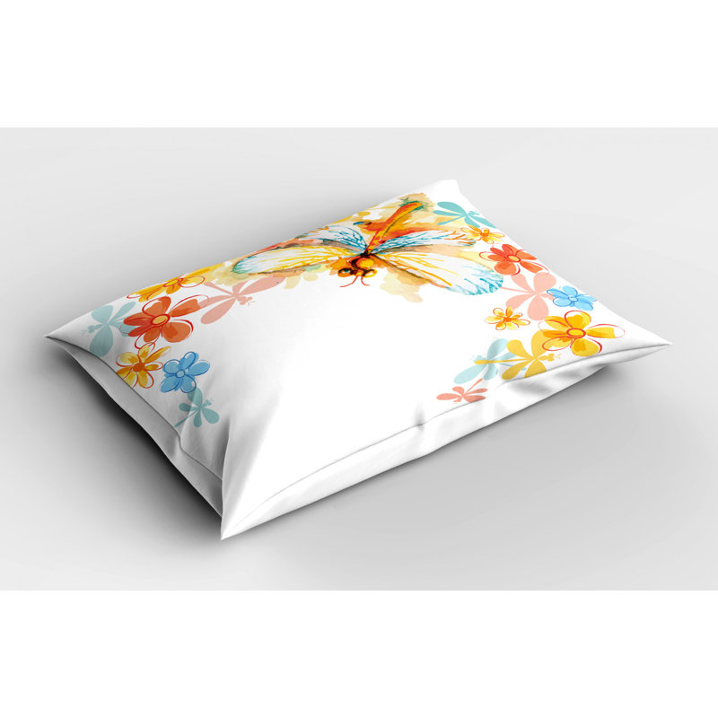 Spring Polyester Floral Sham Set, Twin