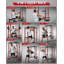 Cage électrique multifonctionnelle avec système LAT Pulldown et Low Row - Support de gymnastique à domicile d'une capacité de 1200 lb avec crochets en J et fixation de mine à 360 °