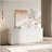 Buffet Cabinet With Storage ,4 Doors Modern Accent Storage Sideboard,Luxurious Floor Cabinet Buffet With Freestanding Anti Dumping For Kitchen, Living Room, 59" Wide Rectangular Sideboard (White)